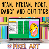 Mean, Median, Mode, Range and Outliers Pixel Art Measures 