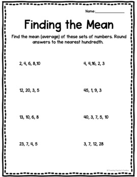Mean, Median, Mode - Worksheets and Card Game by Traveling Teacher's ...