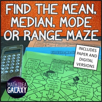 Preview of Mean, Median, Mode, and Range Activity