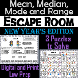 Mean, Median, Mode, and Range Activity: Escape Room New Ye