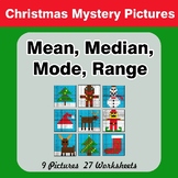 Mean, Median, Mode, and Range - Christmas Mystery Pictures