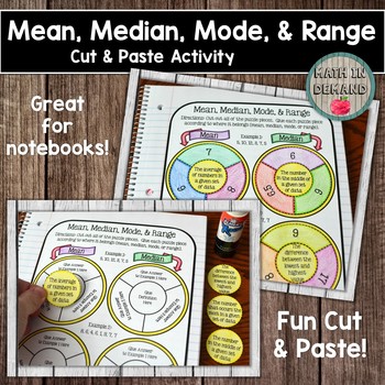 Preview of Mean, Median, Mode, and Range Cut and Paste Activity