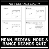 Mean, Median, Mode and Range Desmos Activity