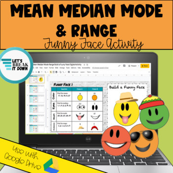 Preview of Mean Median Mode and Range Digital Activity Distance Learning