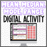 Mean, Median, Mode, and Range - Digital Drag & Drop Activi