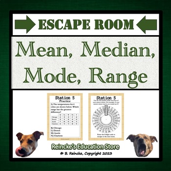 Preview of Mean, Median, Mode, and Range Escape Room (Digital or Paper)