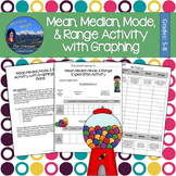 Mean Median Mode and Range Exploration Lab & Graphing Activity