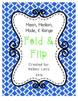 Preview of Mean, Median, Mode, and Range Fold and Flip