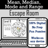 Mean, Median, Mode and Range Activity: Digital Escape Room