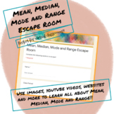 Mean, Median, Mode and Range Google Form Escape Room