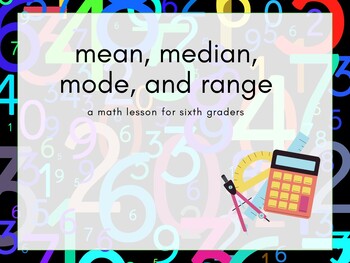 Preview of Mean, Median, Mode, and Range Lesson