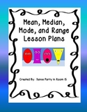 Mean, Median, Mode, and Range Lesson Plans, Task Cards, an
