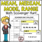 Mean, Median, Mode, and Range Math Scavenger Hunt 6th Grad