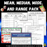 Mean Median Mode and Range Pack