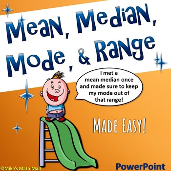 Preview of Mean, Median, Mode, and Range (PowerPoint Only) - Distance Learning