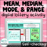 Mean Median Mode and Range Self-Checking Digital Activity 