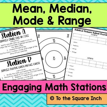 Preview of Mean, Median, Mode and Range Stations