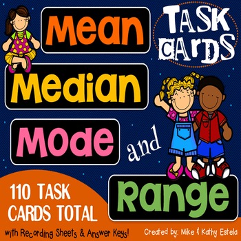 Preview of Mean, Median, Mode, and Range Task Cards