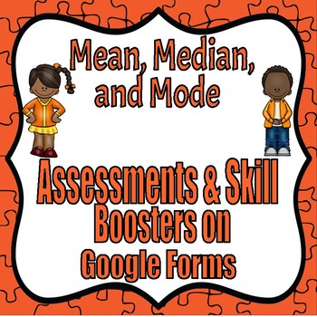 Preview of Mean, Median, and Mode for Distance Learning Digital Worksheets-Auto-Graded