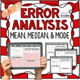 Mean Median Mode Range Error Analysis