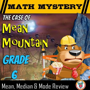 Preview of Mean Median and Mode Math Mystery Game Activity - 6th Grade Math Edition