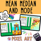 Mean, Median and Mode Math Pixel Art Measures of Central T