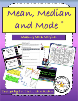 Preview of Mean Median and Mode Power Point for Distance Learning