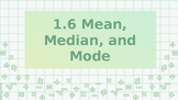 Mean, Median, and Mode PowerPoint