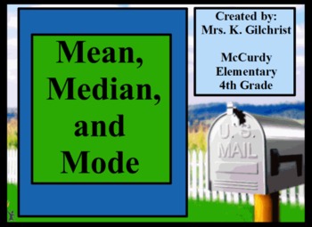 Preview of Mean Median and Mode Promethean Flipchart Lesson