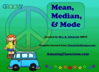 Preview of Mean Median and Mode SMART Notebook Lesson