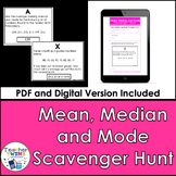 Mean, Median and Mode Digital and Print Scavenger Hunt