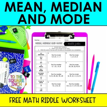 Preview of Mean Median and Mode Worksheet