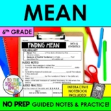 Mean Notes & Practice | Finding Mean Guided Notes | + Inte