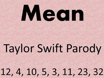 Preview of Mean - Taylor Swift Math Parody Song