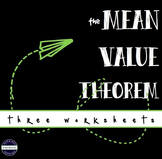 CALCULUS Mean Value Theorem - worksheets