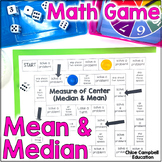 Mean and Median Game - Measure of Center Activity - 5th, 6