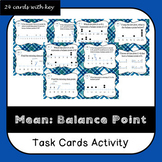 Mean as a Balance Point Task Cards