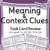 Meaning and Context Clues Task Card Review