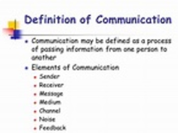 Preview of Communication Process: How to Communicate