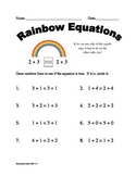 Meaning of the Equal Sign for First Grade - Common Core OA 1.7