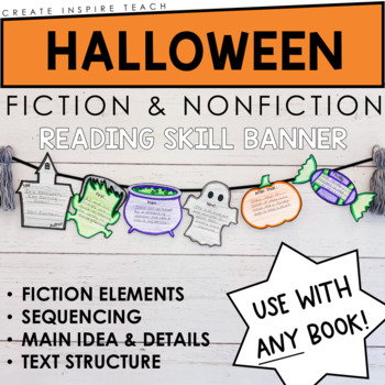 Preview of Meaningful Decor - Halloween - Fiction and Nonfiction Reading Banner