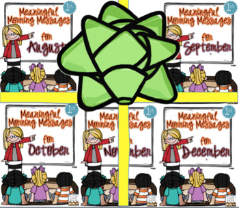 Preview of Meaningful Morning Messages 1st Semester Bundle (1st Grade)