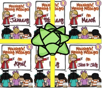 Preview of Meaningful Morning Messages 2nd Semester Bundle (Kindergarten)