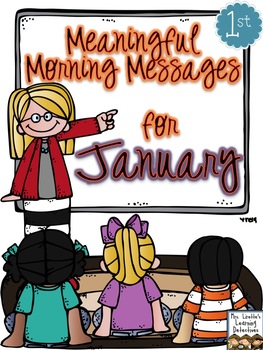 Preview of Meaningful Morning Messages for January (1st Grade)