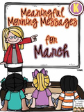 Meaningful Morning Messages for March (Kindergarten)