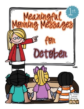 Preview of Meaningful Morning Messages for October (1st Grade)