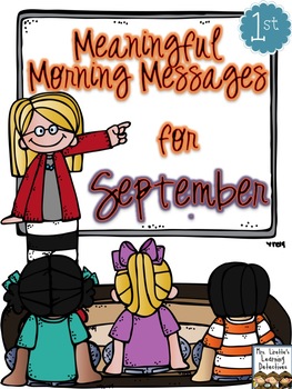 Preview of Meaningful Morning Messages for September (1st Grade)