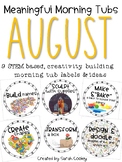 Meaningful Morning Tubs: August STEM Based Ideas