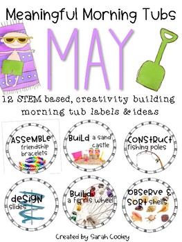 Preview of Meaningful Morning Tubs:  May STEM Based Ideas