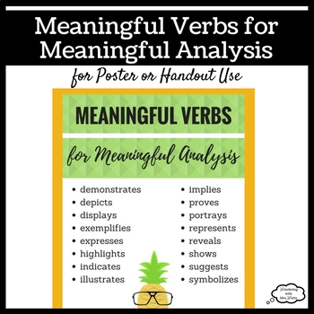 Preview of Meaningful Verbs for Meaningful Analysis